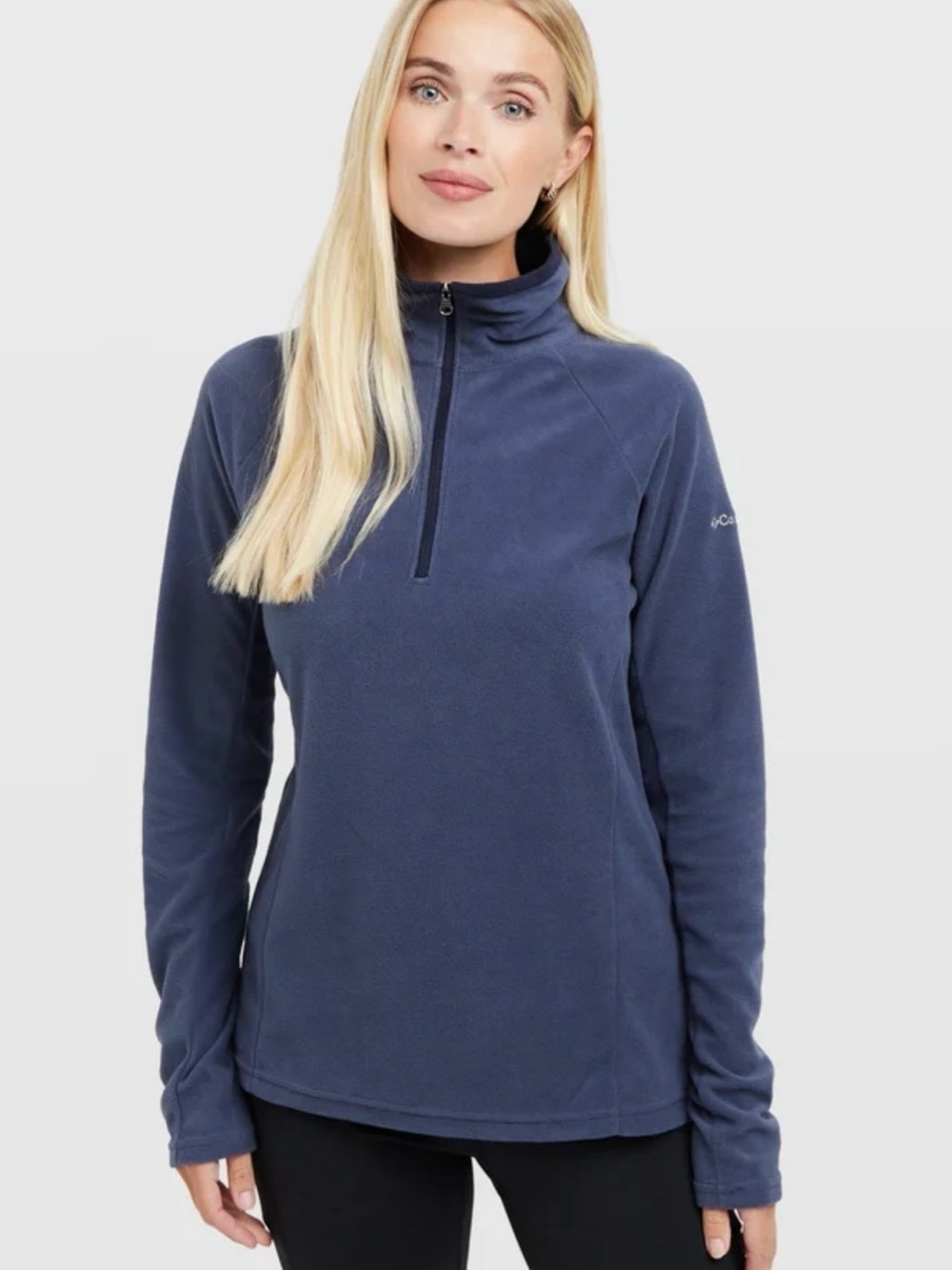Columbia Women's Dark Blue Quarter-Zip Fleece Pullover